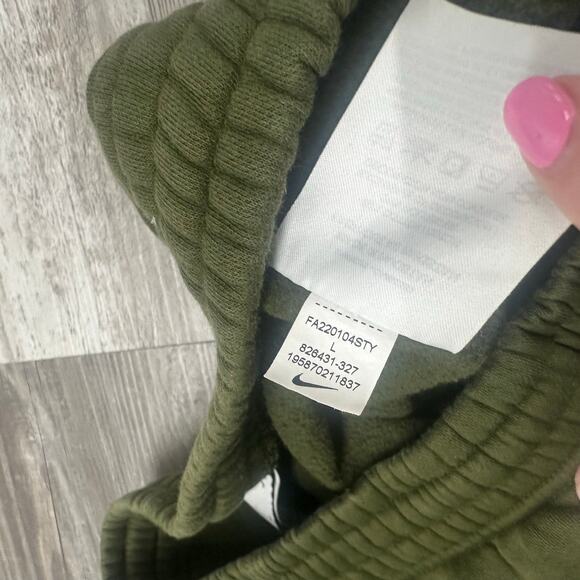 Nike Sportswear Green White Mens L Swoosh Athleisure Jogger Active Sweatpants - Picture 7 of 13